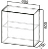 Фото Кухня Геометрия шкаф навесной ШГ600 (60) от производителя  в Евпатории по цене 10&nbsp;930 ₽