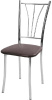 Стул Трилогия Стандарт ( Обивка стула:кожзам , хром, 030 коричневый (Кристалл) )